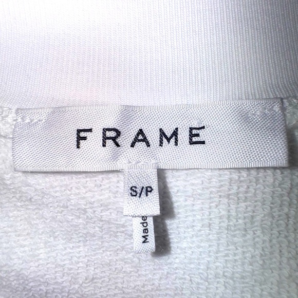 FRAME Pleated Panel Puff-Sleeve Sweatshirt. Eggshell white. Size small  VGUC - Picture 12 of 12